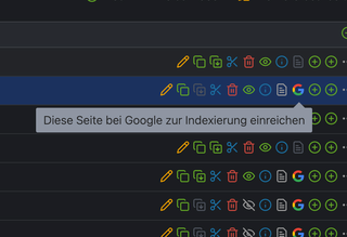 Button um eine Seite sofort zu indexieren