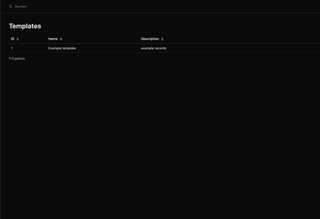 Screenshot der Template-Ansicht in PowerADM