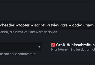 Globale Einstellungen für die Contao Internal Links Erweiterung