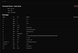 Screenshot der Seite um eine Domain zu bearbeiten in PowerADM